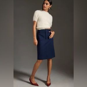 Anthropologie The Colette Skirt by Maeve.  XS. Navy.  NWT.